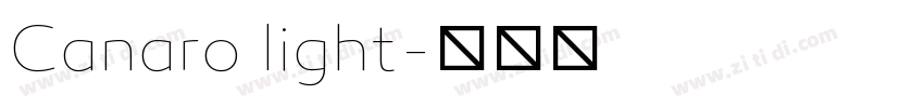 Canaro light字体转换